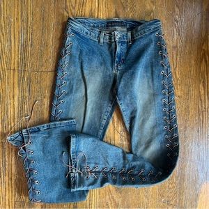 Bebe Lace Up Jeans